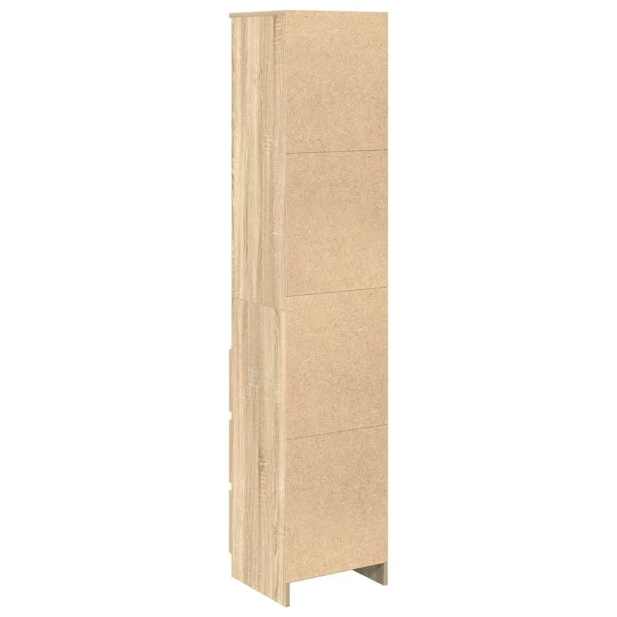 Buffet haut chêne sonoma 37,5x35x180 cm bois d'ingénierie - 8