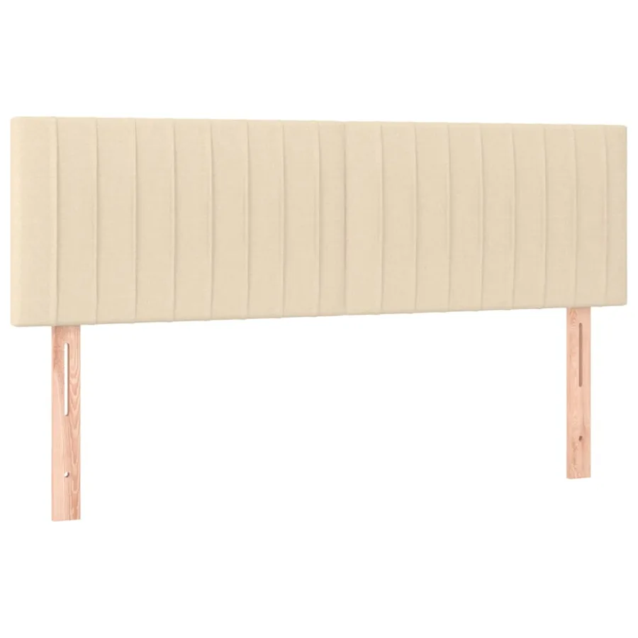 Sommier à lattes de lit avec matelas Crème 140x200 cm Tissu - 6