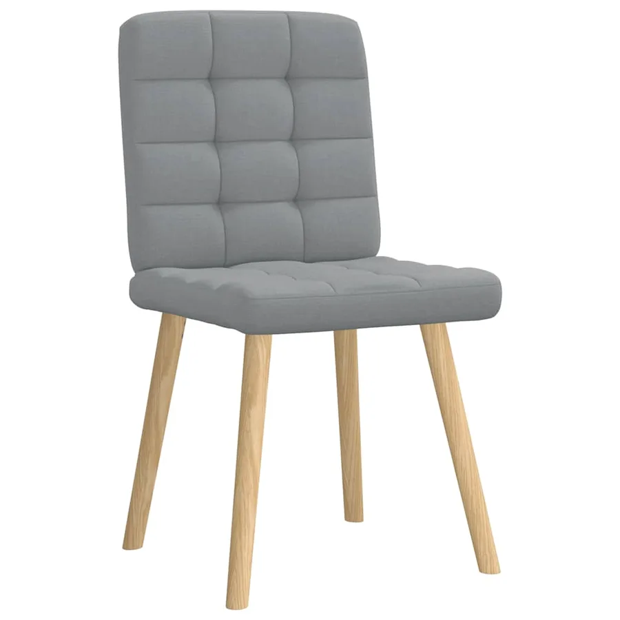 Chaises à manger lot de 6 gris clair tissu - 4