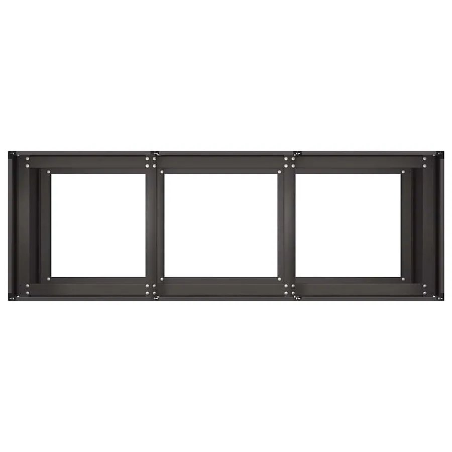 Jardinière noir 120x40x80 cm acier laminé à froid - 5