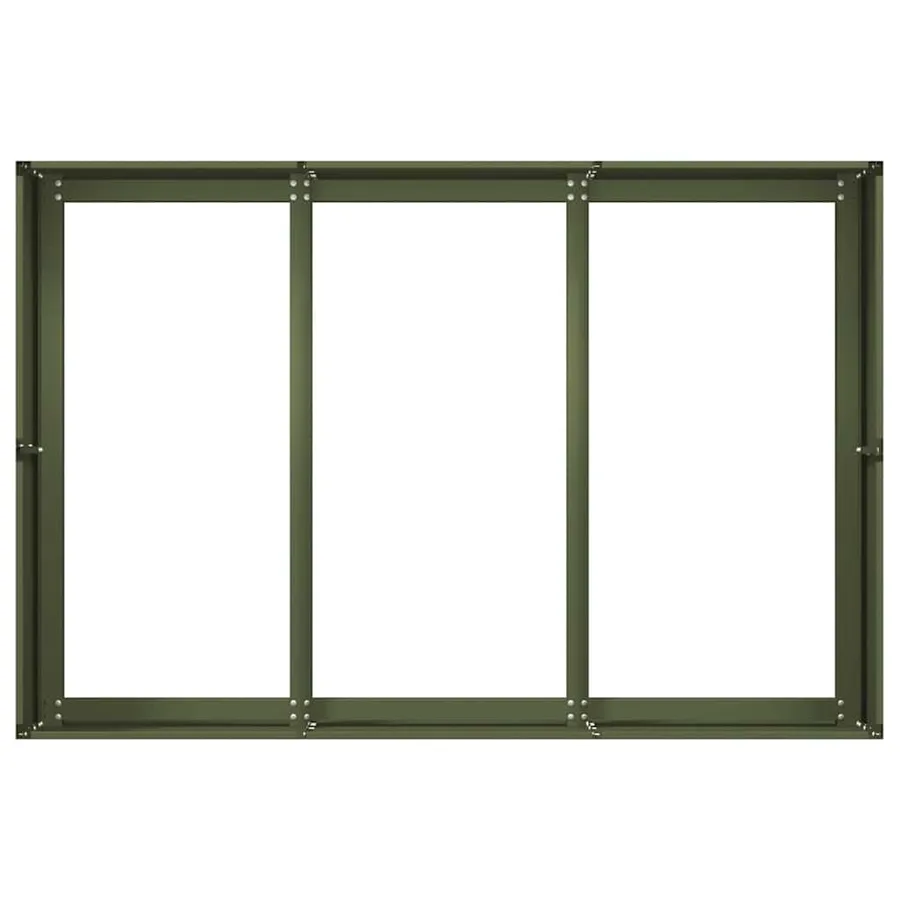 Jardinière vert olive 120x80x40 cm acier - 5