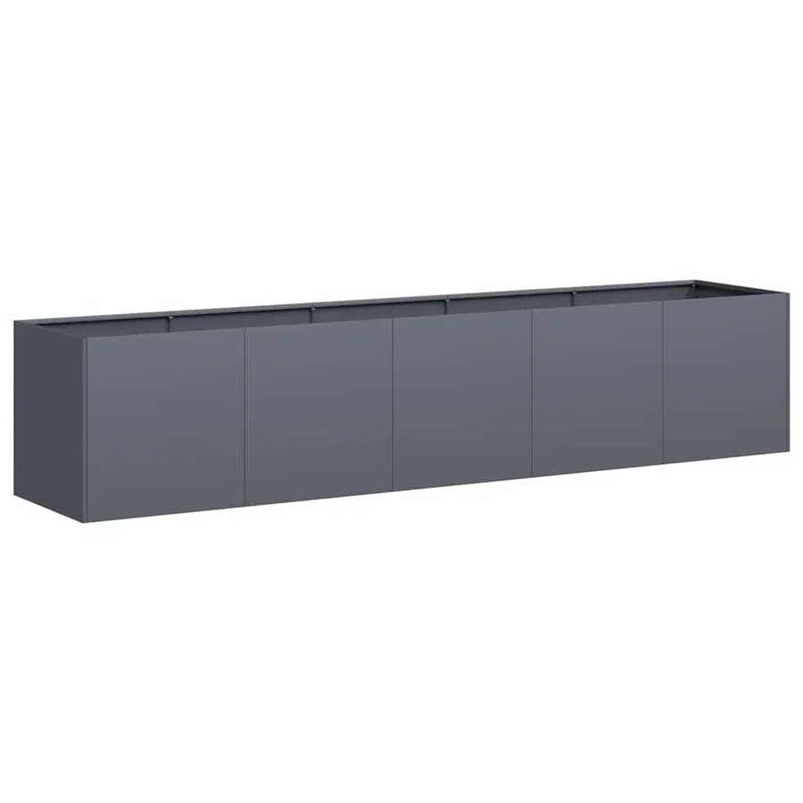 Jardinière Anthracite 200x40x40 cm Acier laminé à froid - 2