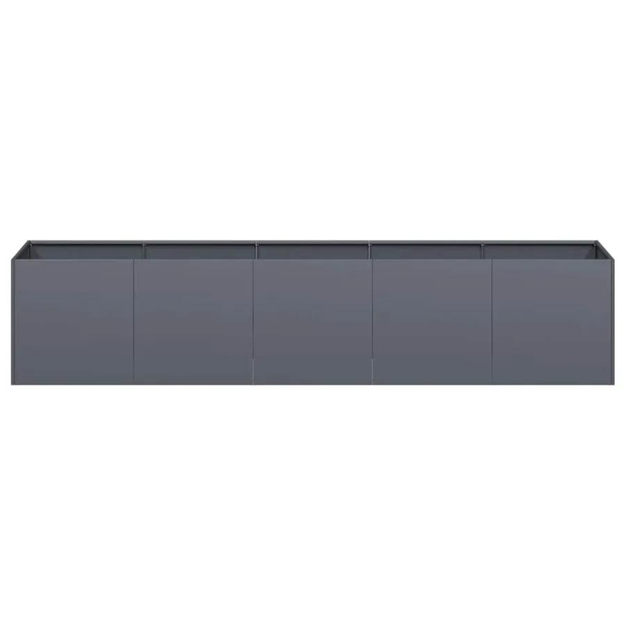 Jardinière Anthracite 200x40x40 cm Acier laminé à froid - 4