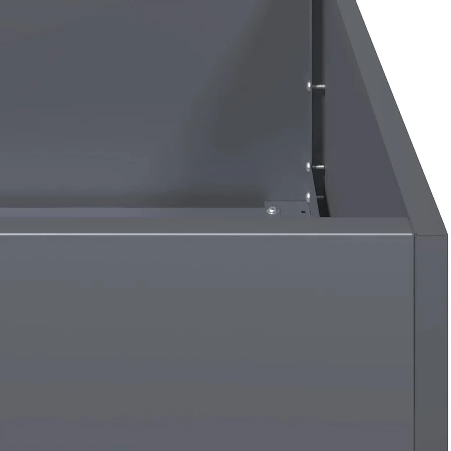 Jardinière Anthracite 200x40x40 cm Acier laminé à froid - 7