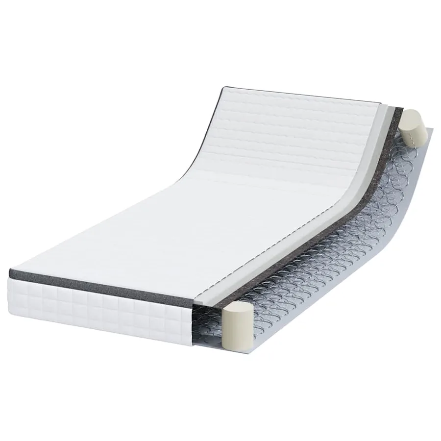 Matelas Blanc et Gris 90 x 200 cm Printemps Bonell - 3