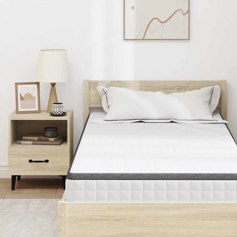 Matelas Blanc et Gris 90 x 200 cm Printemps Bonell - 7