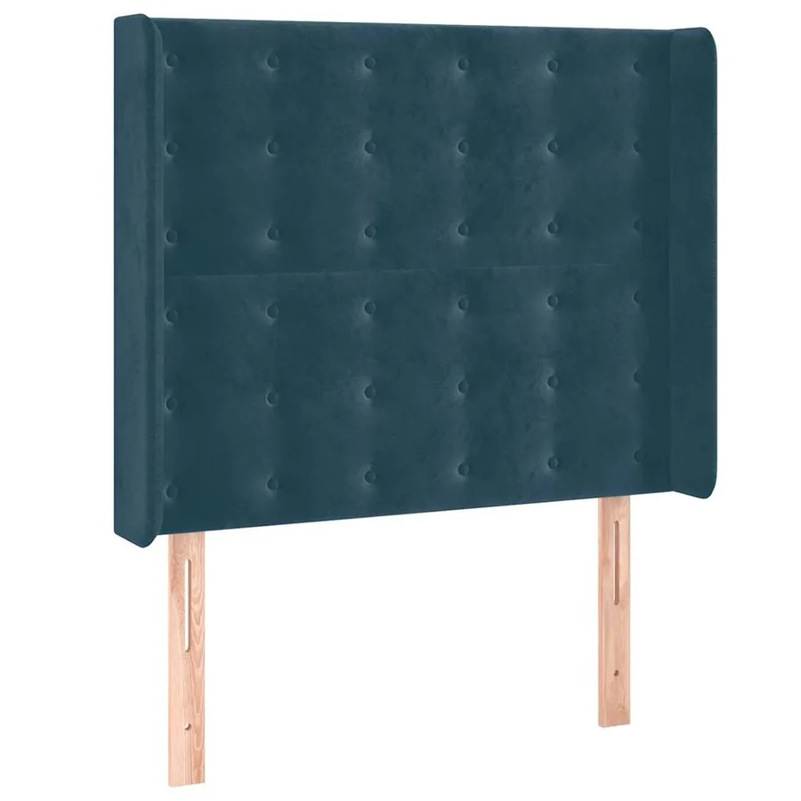Sommier à lattes de lit matelas LED Bleu foncé 90x200cm Velours - 7