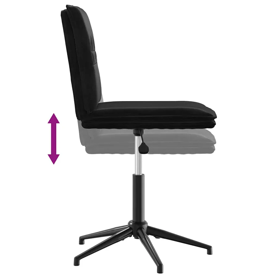 Chaises à manger lot de 4 Noir Velours - 7