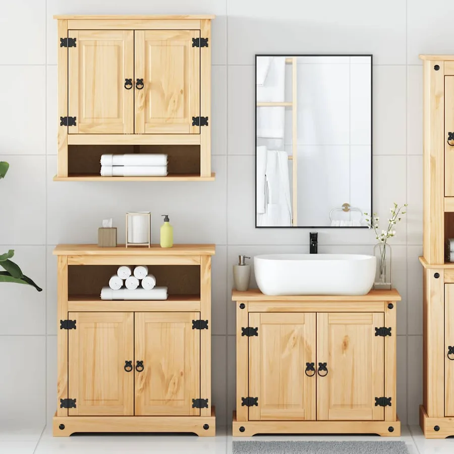 Ensemble de meubles salle de bain 3 pcs Corona bois pin massif - 3