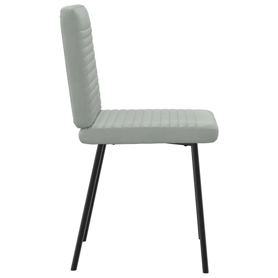 Chaises à manger lot de 2 Gris clair Velours - 5