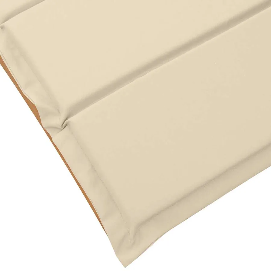Transat avec coussin 2 pcs Beige Bois d'Acacia Massif - 9