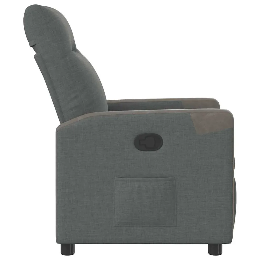 Fauteuil inclinable Gris foncé Tissu - 4