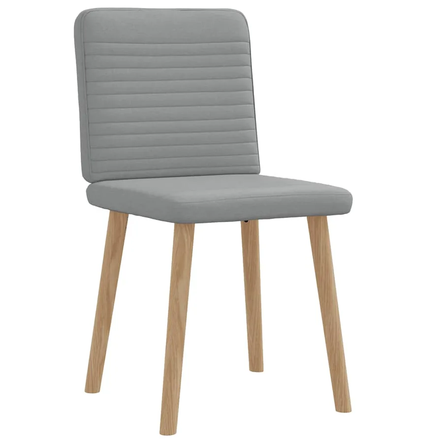 Chaises à manger lot de 2 gris clair tissu - 4