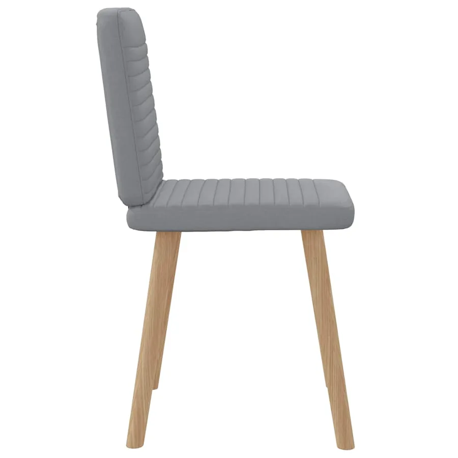 Chaises à manger lot de 2 gris clair tissu - 5