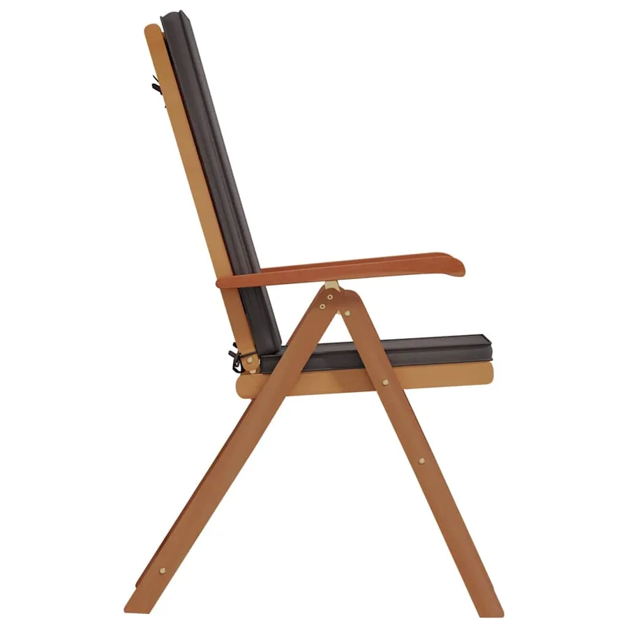 Chaise de jardin 6 pcs Marron et gris 57 x 71,5 x 104 cm - 6