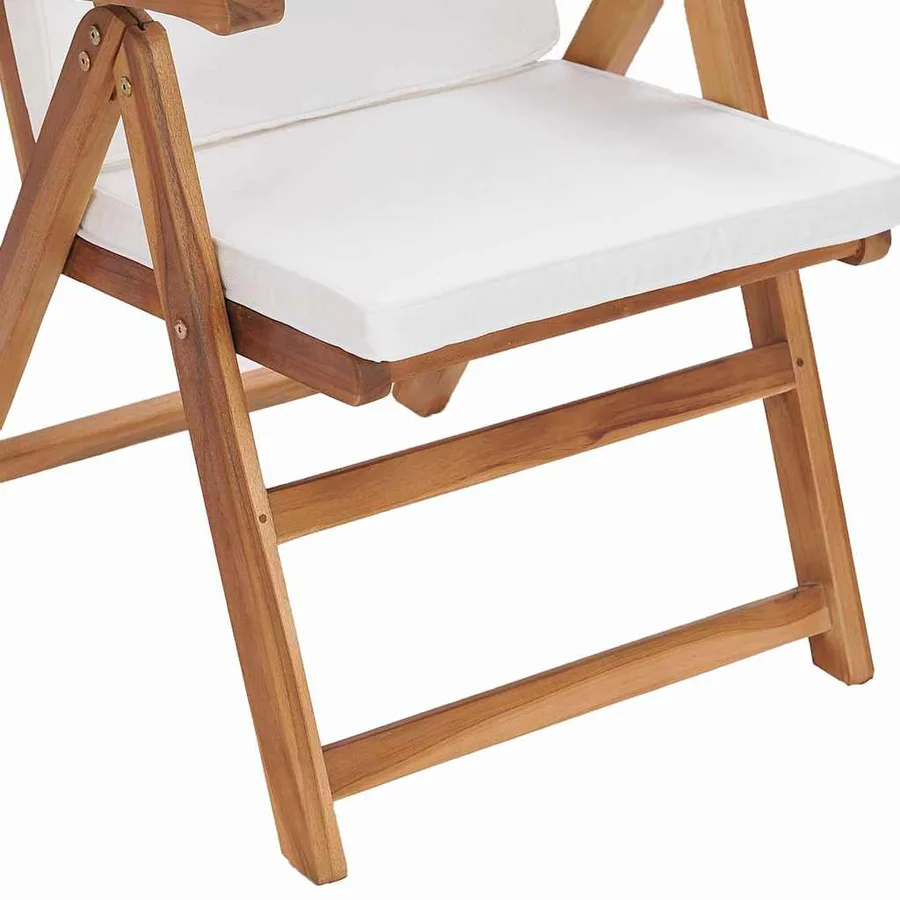 Chaise de jardin 8 pcs Marron et blanc 57 x 71,5 x 104 cm - 8