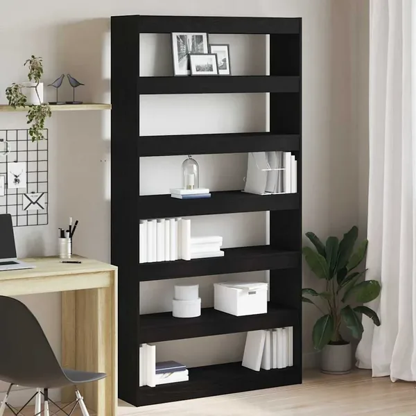 Bibliothèque Chêne Noir 100 x 30 x 198 cm Bois d'ingénierie
