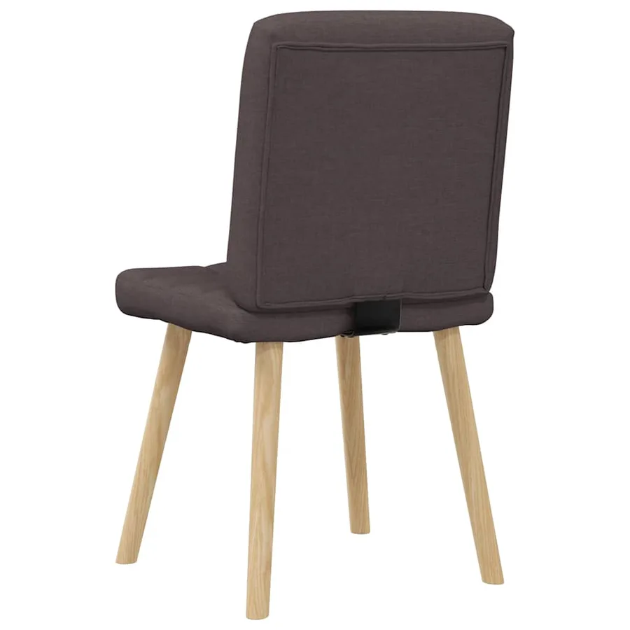 Chaises à manger lot de 2 marron foncé tissu - 6