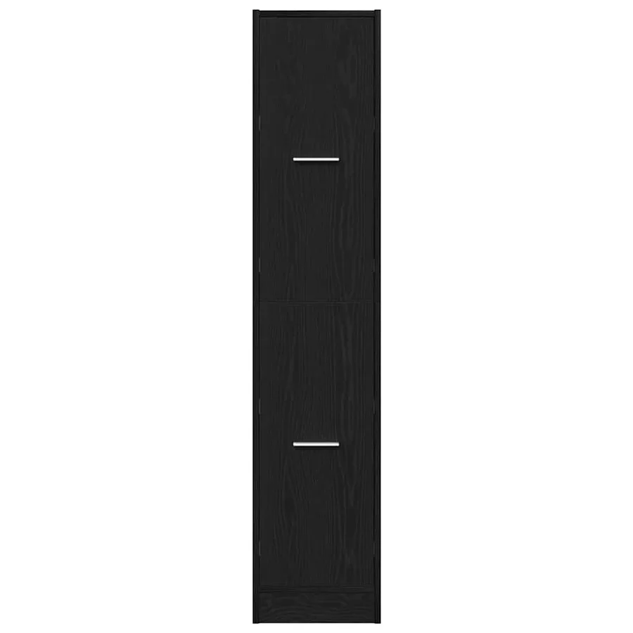 Armoire d'apothicaire Chêne noir 30x41x144,5 cm Bois d'ingénierie - 5