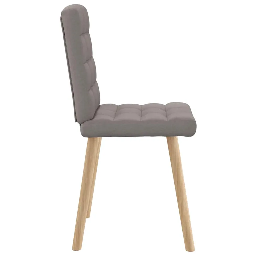 Chaises à manger lot de 2 taupe tissu - 5