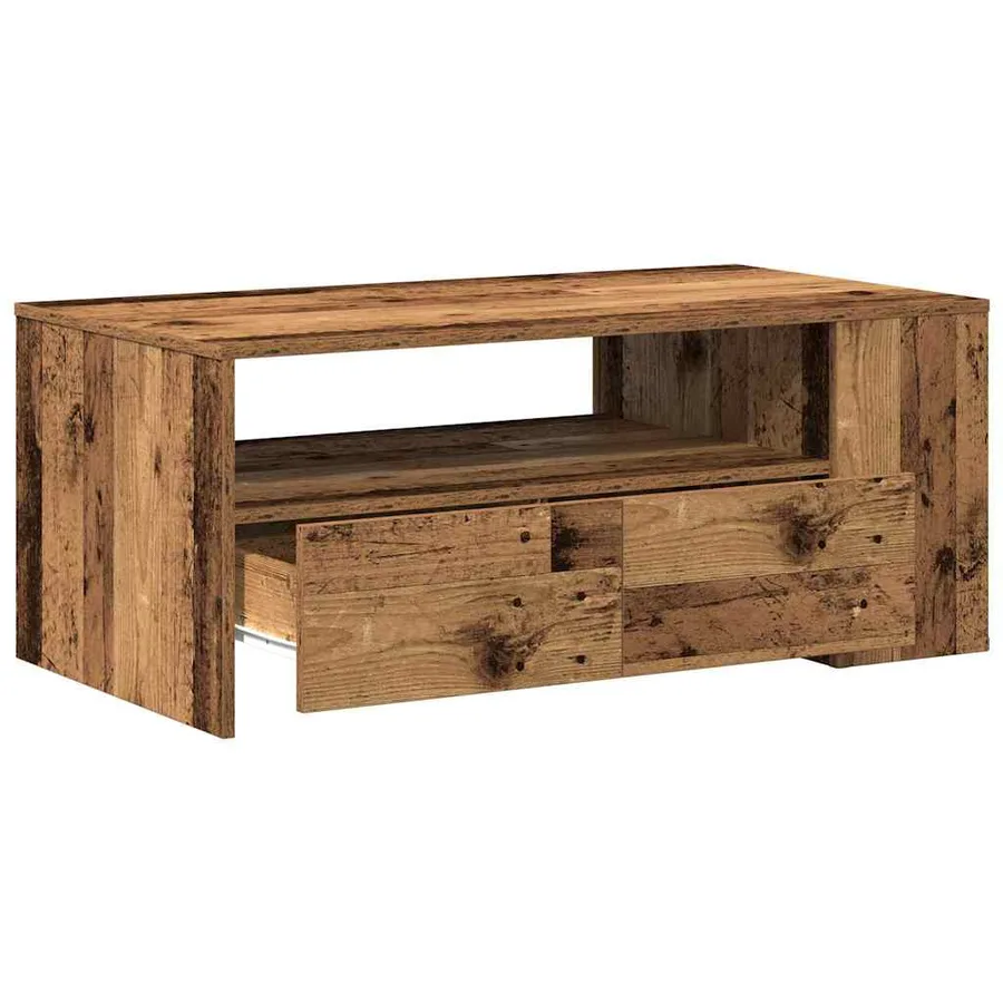 Table basse Bois Ancien 102 x 55 x 43,5 cm Bois d'ingénierie - 5