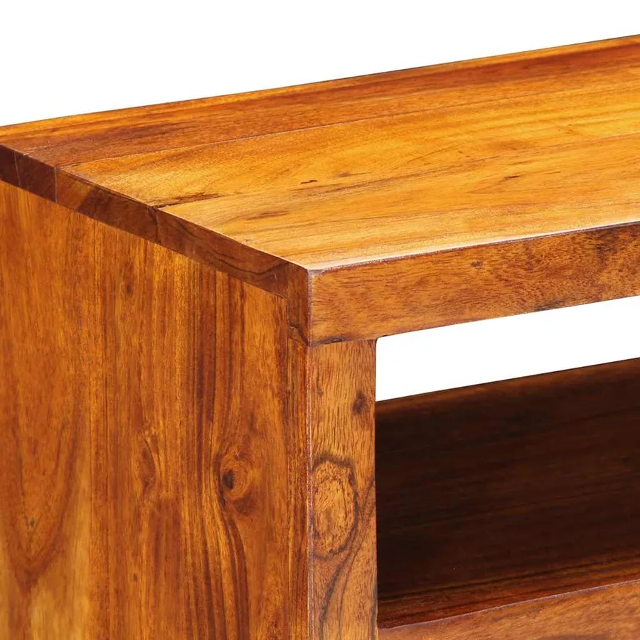 Meuble TV mural multicolore 90x30x30 bois massif d'acacia - 8