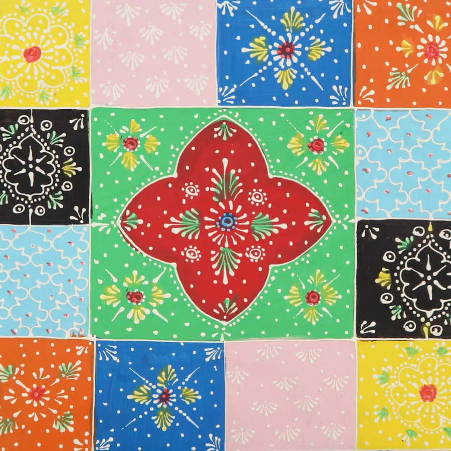 Table de chevet multicolore 2 pcs 40x35x45 cm - 11