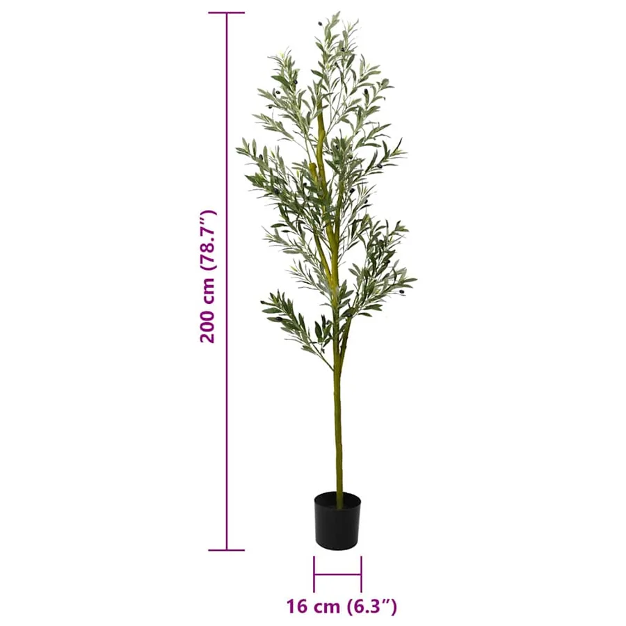 Olivier artificiel 800 feuilles 200 cm vert - 5