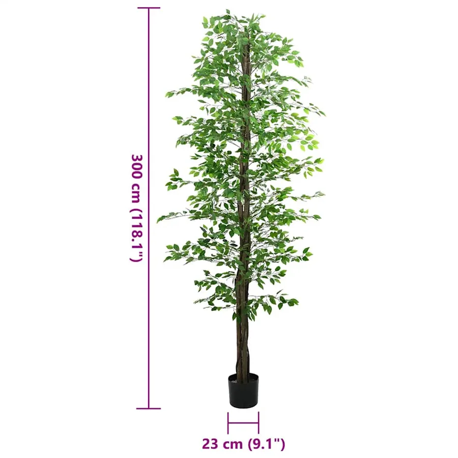 Plante artificielle ficus 2016 feuilles 300 cm vert - 5