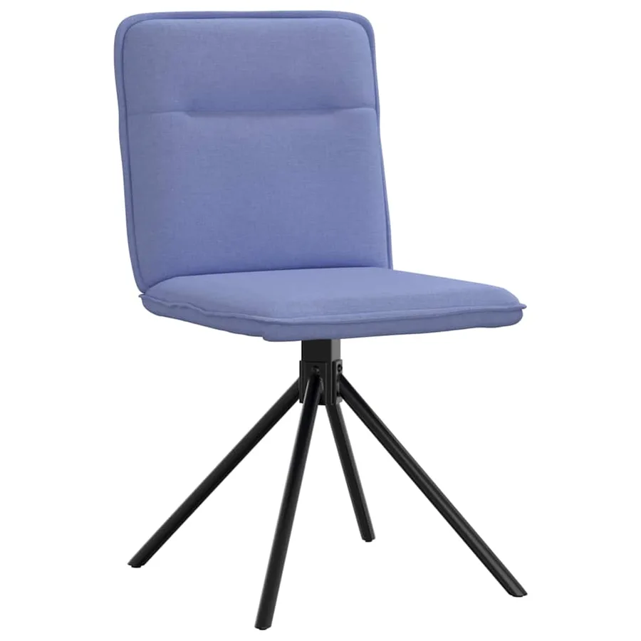 Chaises à manger lot de 2 bleu jean tissu - 3