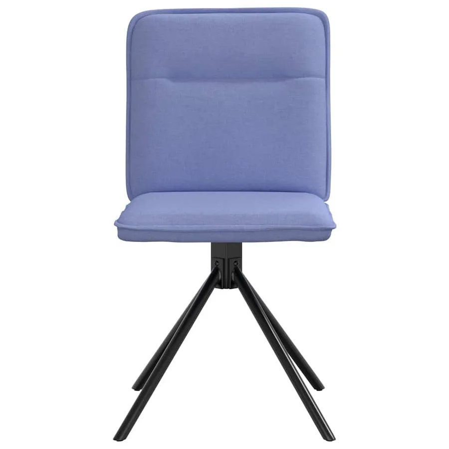 Chaises à manger lot de 2 bleu jean tissu - 4