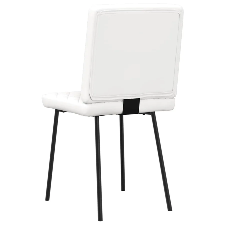 Chaises à manger lot de 6 blanc similicuir - 6