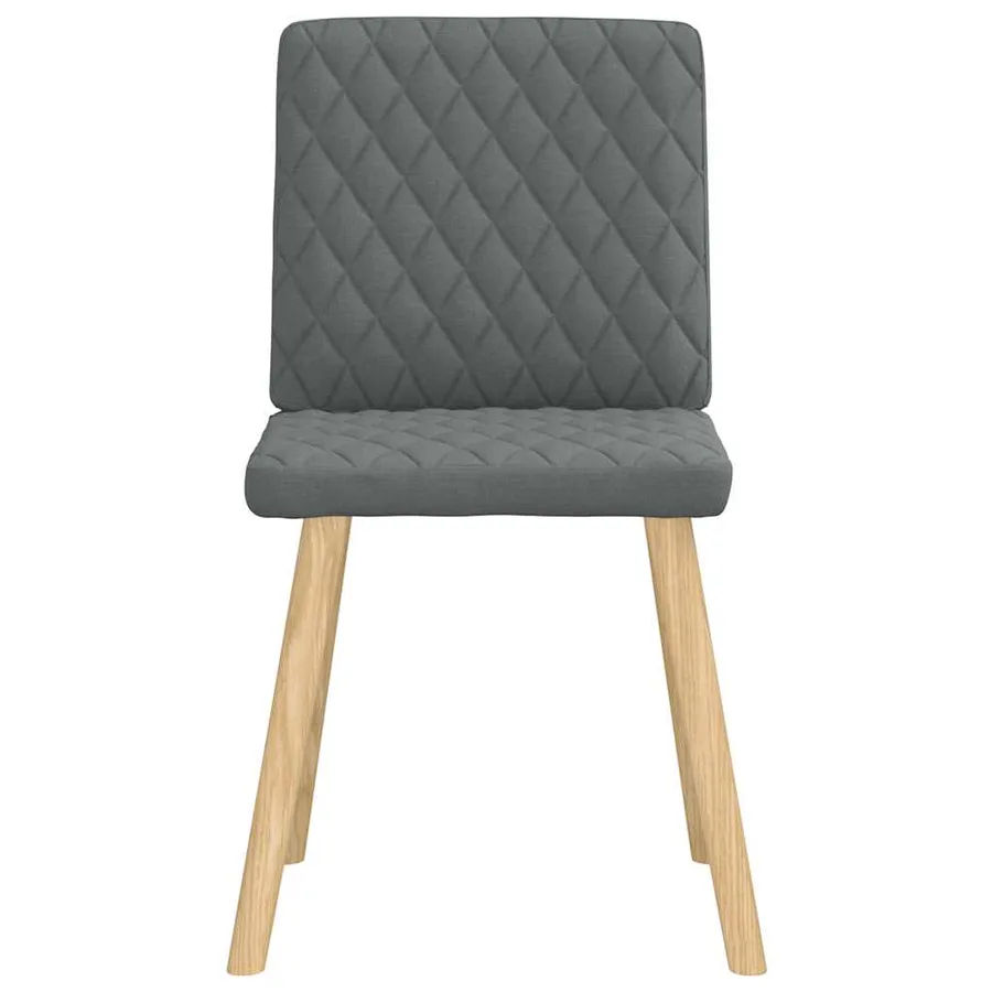 Chaises à manger lot de 4 gris foncé tissu - 4