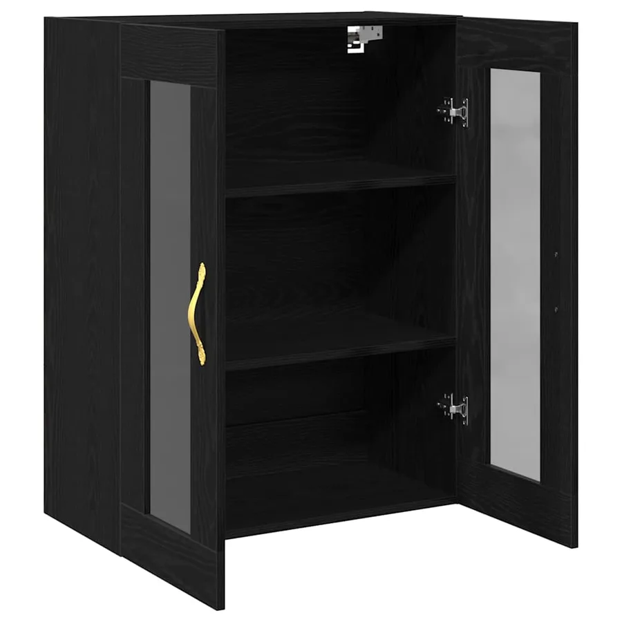 Meuble mural Chêne noir 69,5 x 34 x 90 cm Bois d'ingénierie - 5