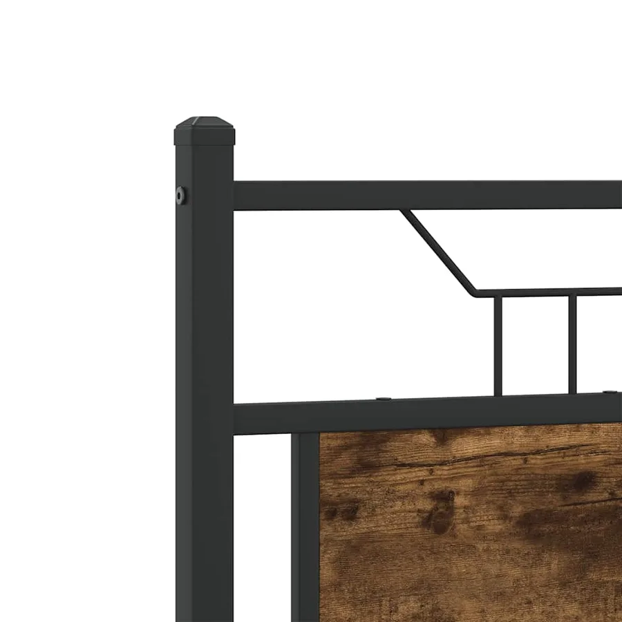 Tête de lit de remplacement chêne fumé 120 cm bois d'ingénierie et acier - 7