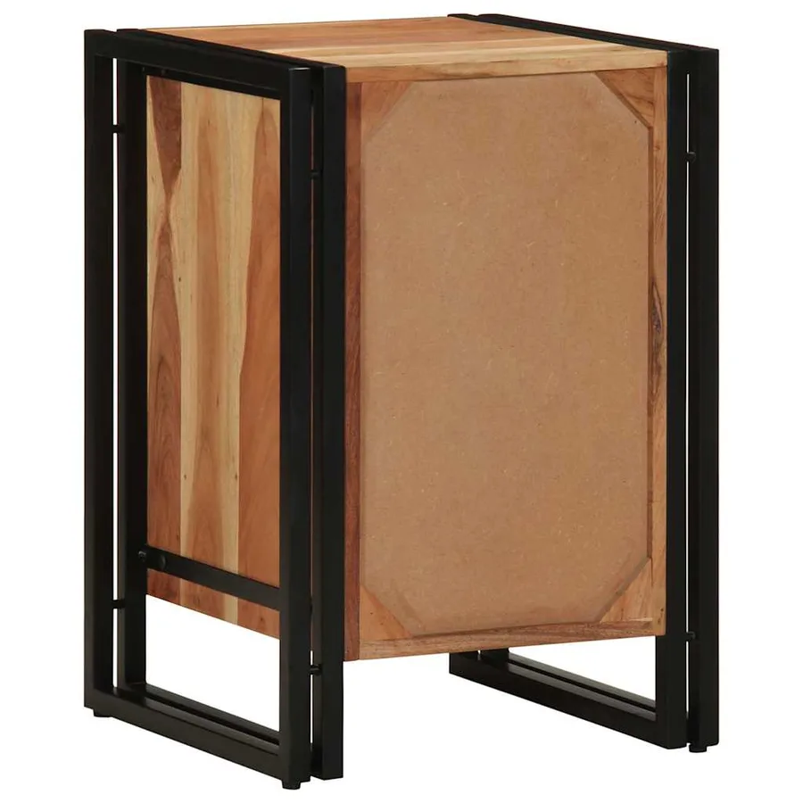 Cabinet de chevet Marron 40 x 40 x 59 cm Bois d'Acacia Massif - 5