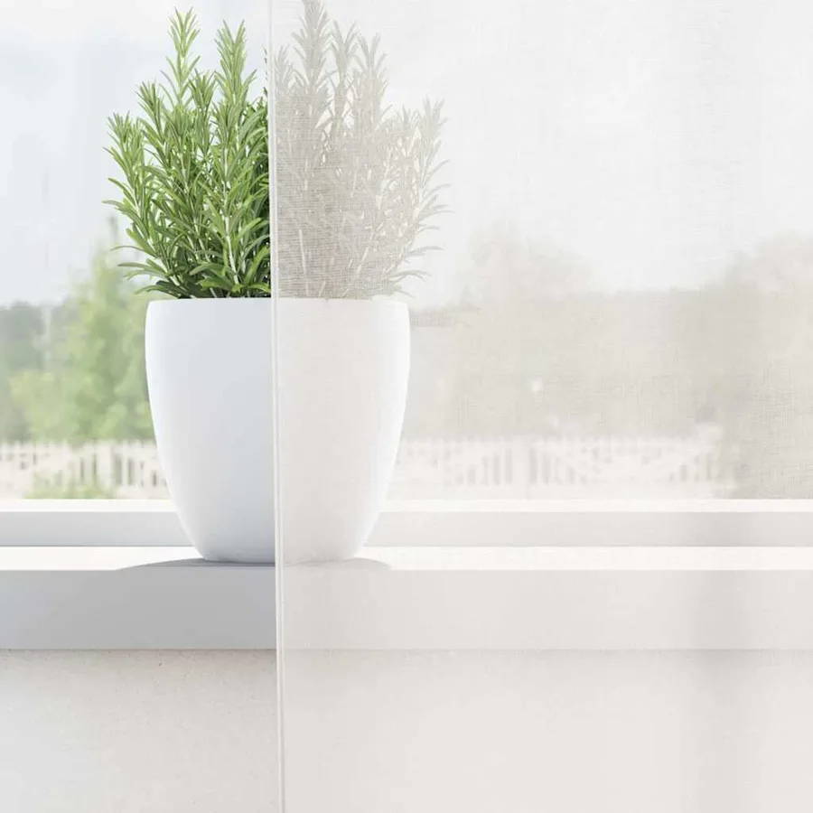 Rideaux en voile avec boucles 2 pcs blanc 140x225 cm - 3