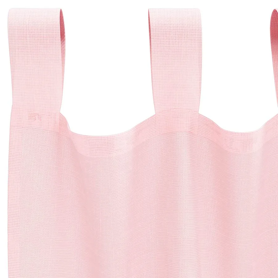 Rideaux en voile avec boucles 2 pcs rose clair 140x140 cm - 5
