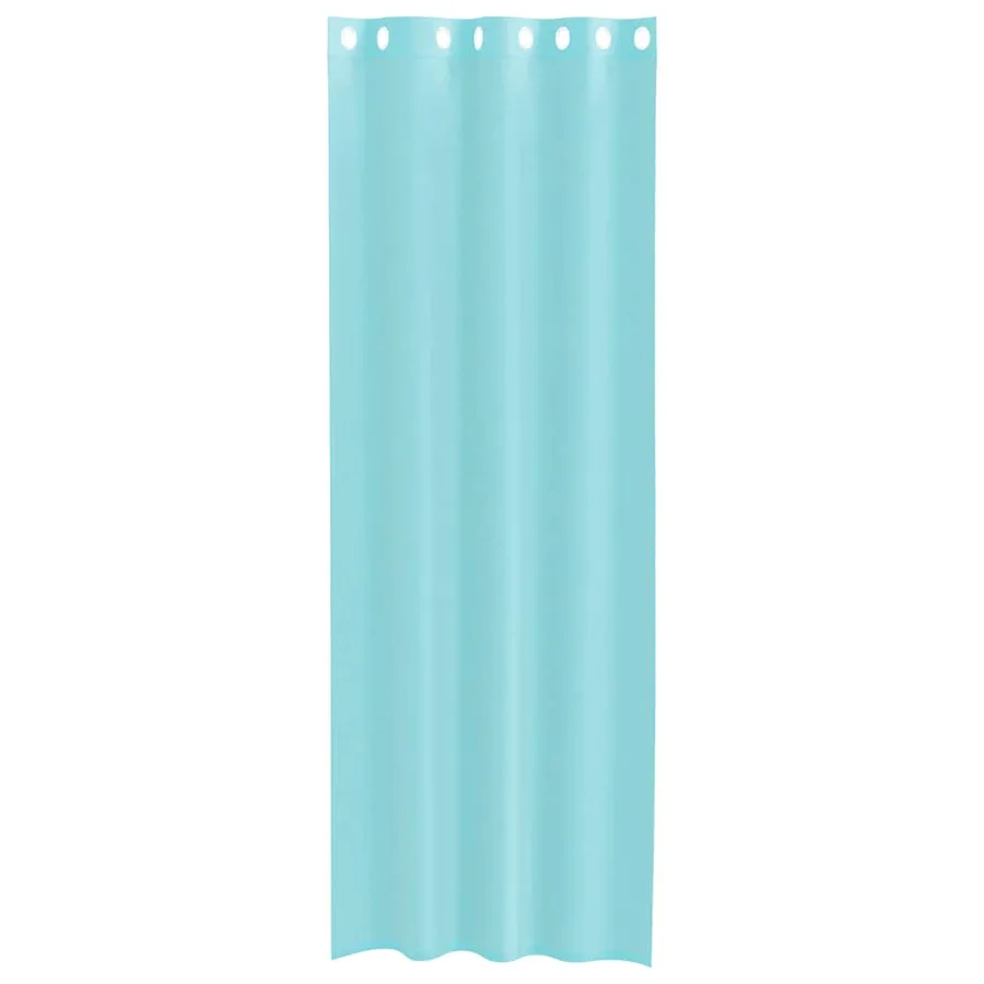 Rideaux en voile avec œillets 2 pcs turquoise - 4