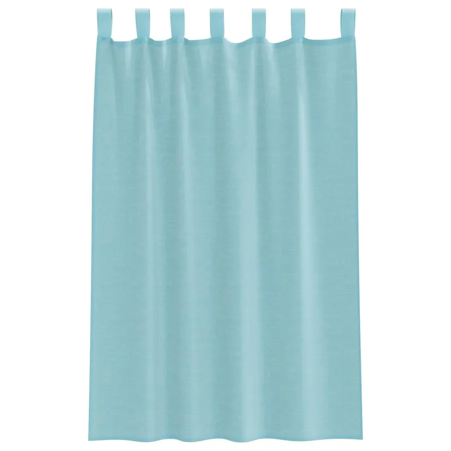 Rideaux en voile avec boucles 2 pcs turquoise 140x175 cm - 4