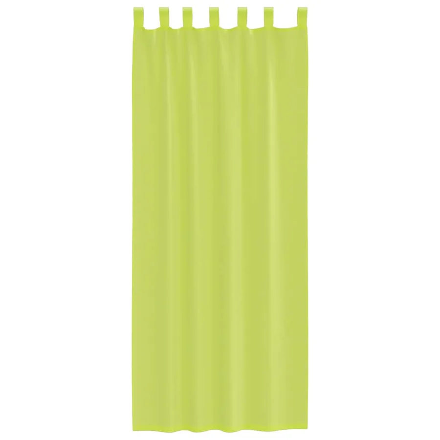 Rideaux en voile avec passants 2 pcs vert pomme - 4