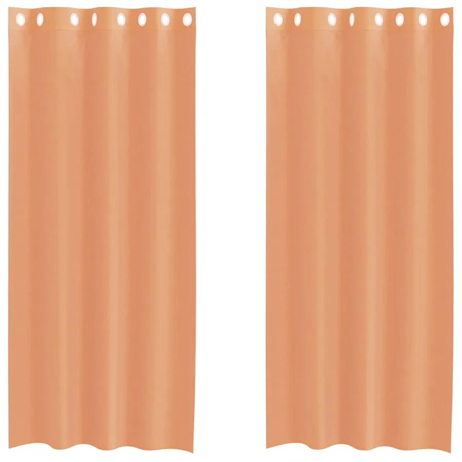 Rideaux en voile avec œillets 2 pcs terre cuite - 2