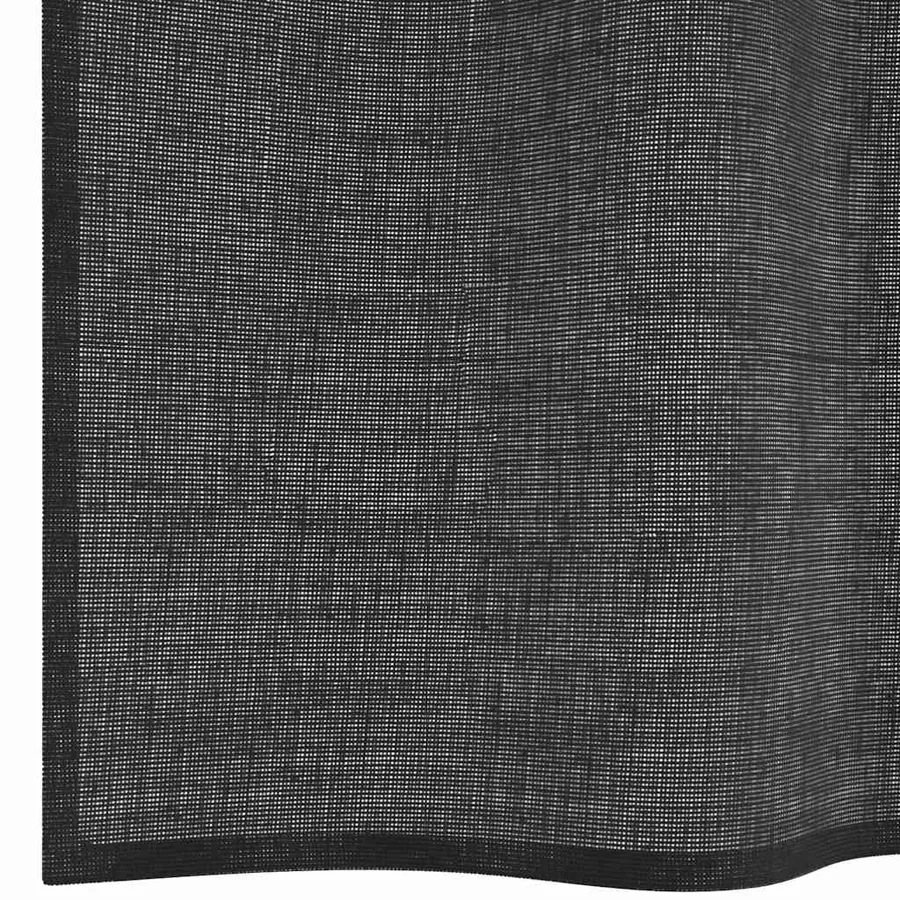 Rideaux en voile avec œillets 2 pcs noir 140x260 cm - 6