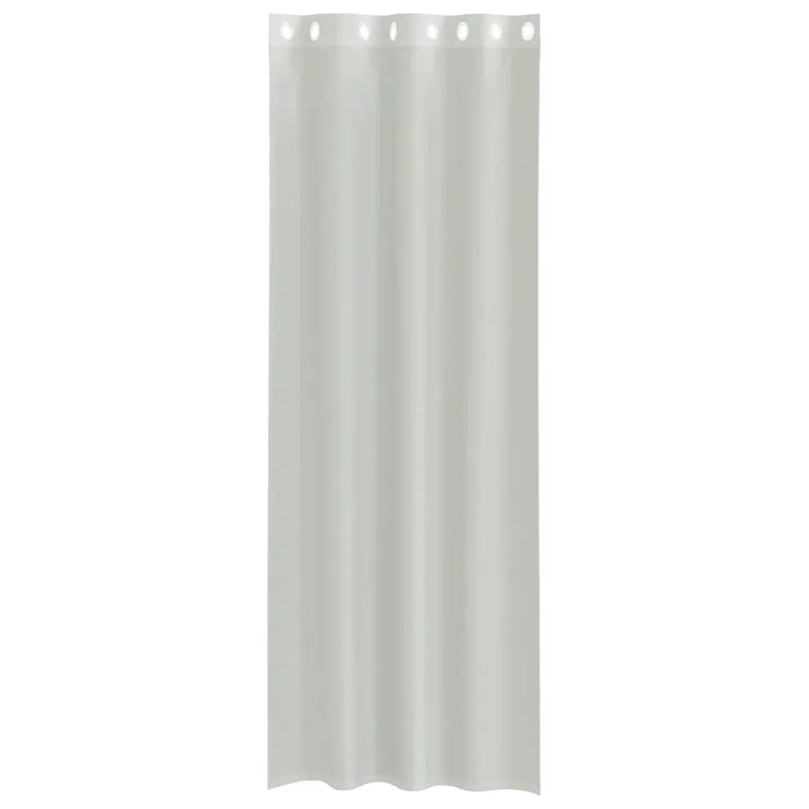 Rideaux en voile avec œillets 2 pcs gris clair 140x260 cm - 4
