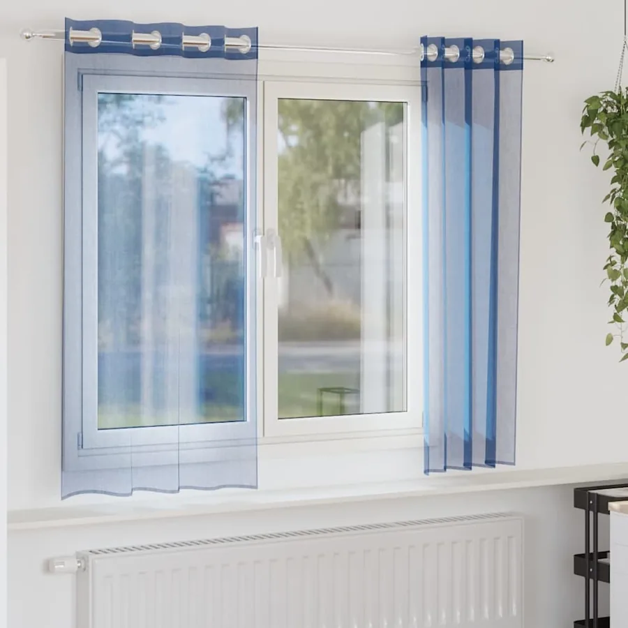 Rideaux en voile avec œillets 2 pcs bleu royal