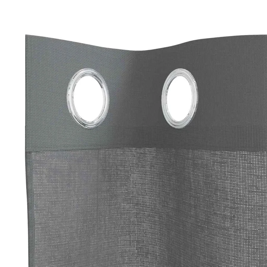 Rideaux en voile avec œillets 2 pcs gris foncé 140x140 cm - 5