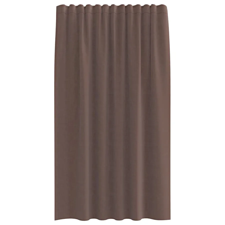 Rideaux en voile avec passe-tringles 2 pcs marron - 4