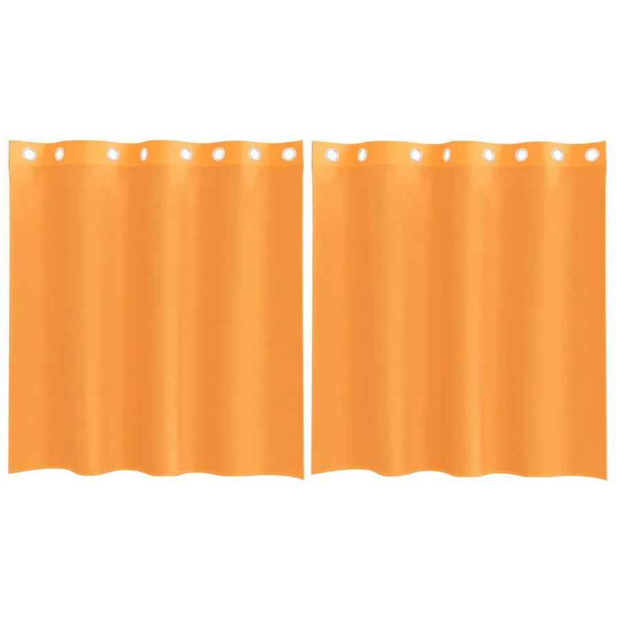 Rideaux en voile avec œillets 2 pcs orange 140x140 cm - 2
