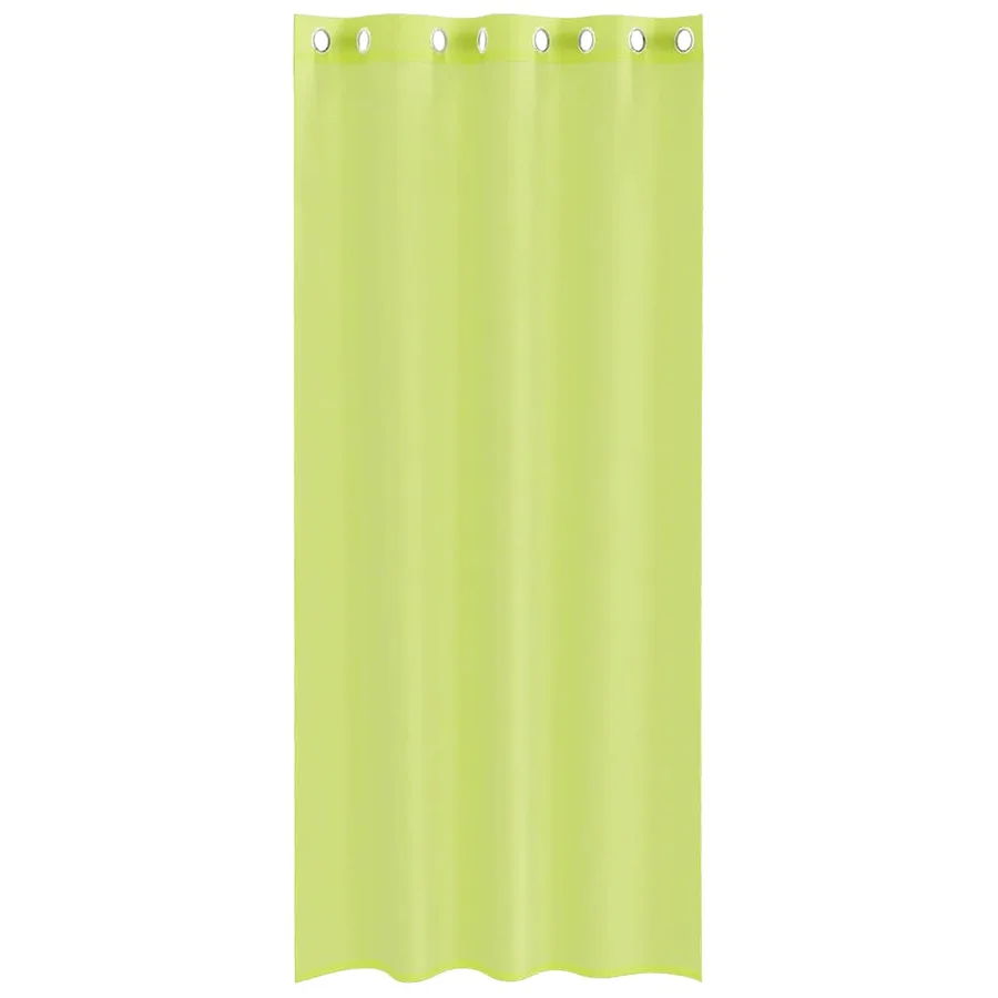Rideaux en voile avec œillets 2 pcs vert pomme 140x245 cm - 4