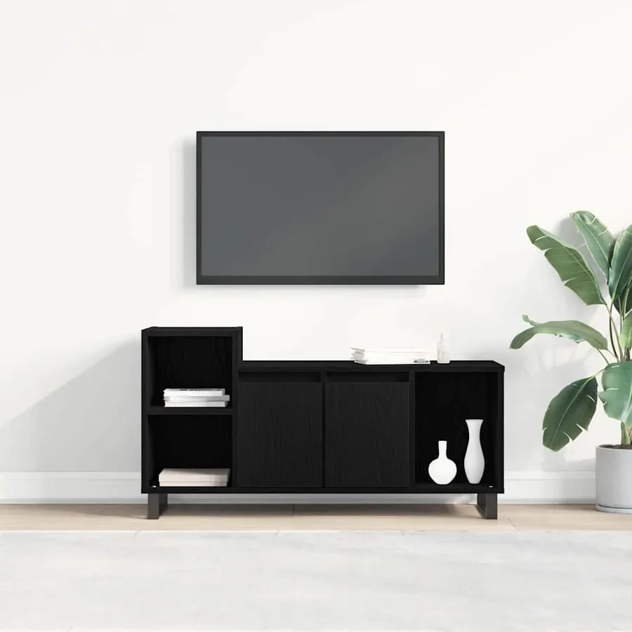 Ensemble meuble TV Montage mural Chêne noir 100 x 35 x 55 cm - 4